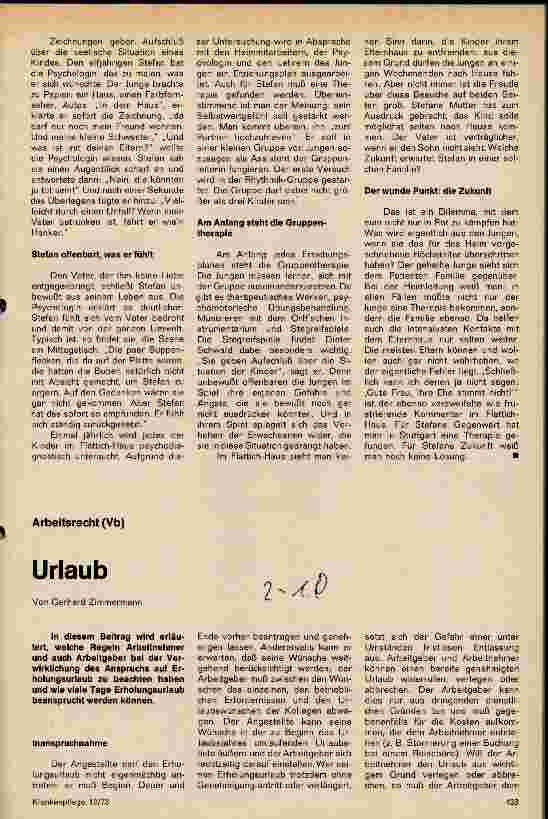 Vorschauseite 1: Arbeitsrecht: Urlaub