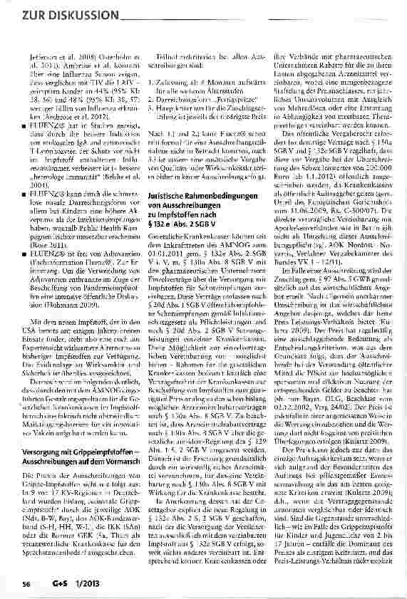 Vorschauseite 4: Nicht für Deutschlands Kinder! ? Die GKV-Ausschreibungspraxis für Grippeimpfstoffe entkoppelt sich von medizinischem Fortschritt