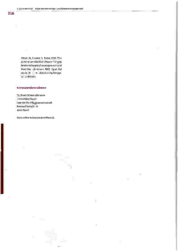 Vorschauseite 2: Patientenzentriertheit und Patientenzufriedenheit