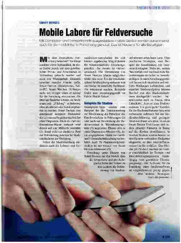 Vorschauseite 1: Mobile Labore für Feldversuche