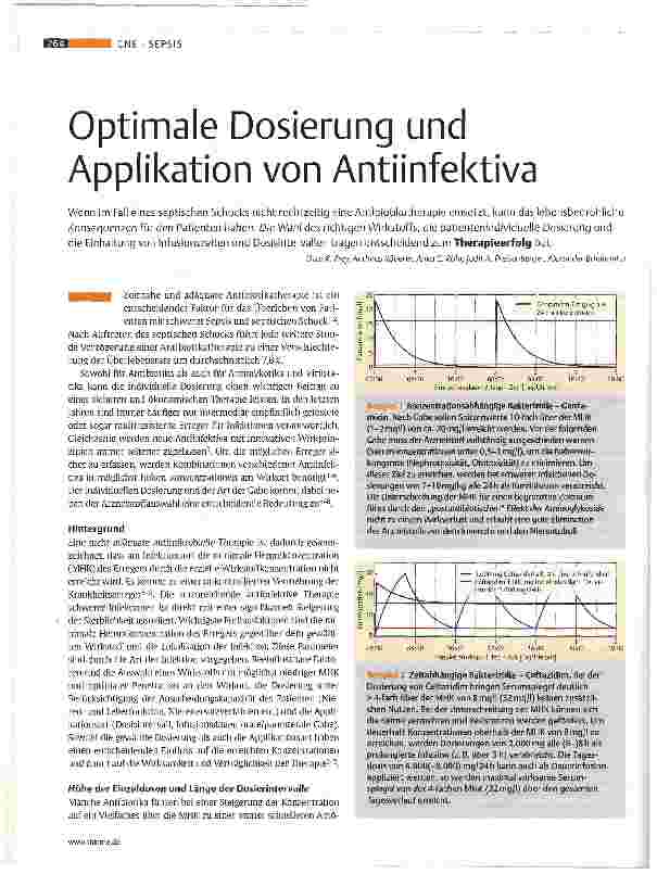 Vorschauseite 1: Optimale Dosierung und Applikation von Antiinfektiva
