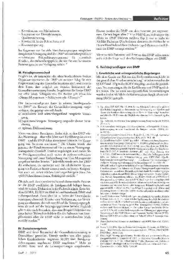 Vorschauseite 3: Disease Management Programme (DMP) in Zeiten des Umbruchs