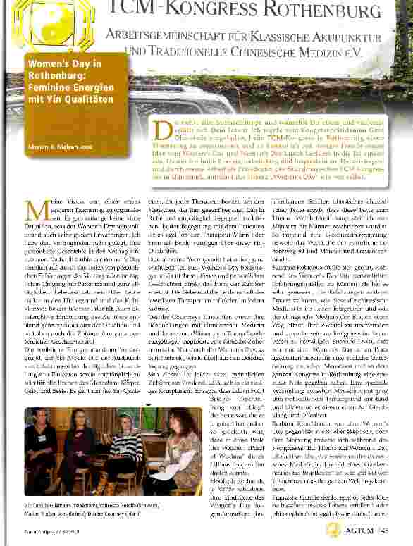Vorschauseite 1: Womens Day in ithenburg: Feminine Energie mit Yin Qualitäte.