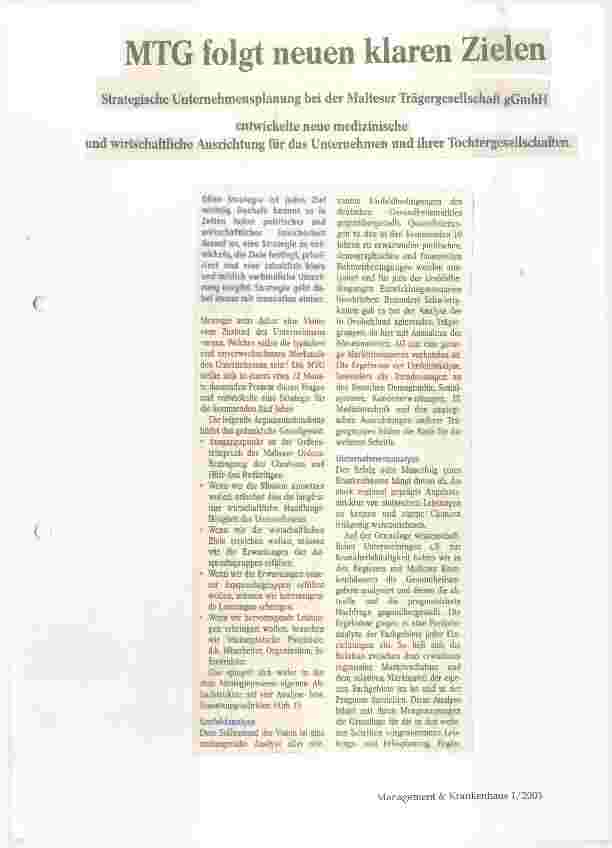 Vorschauseite 1: MTG folgt neuen klaren Zielen