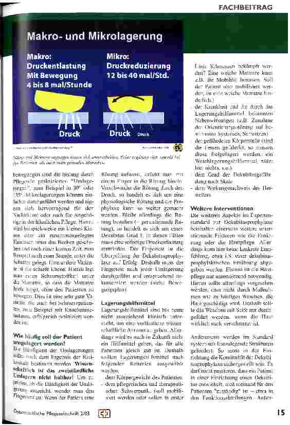 Vorschauseite 4: Dekubitusprophylaxe Erster nationaler Exptertenstandard