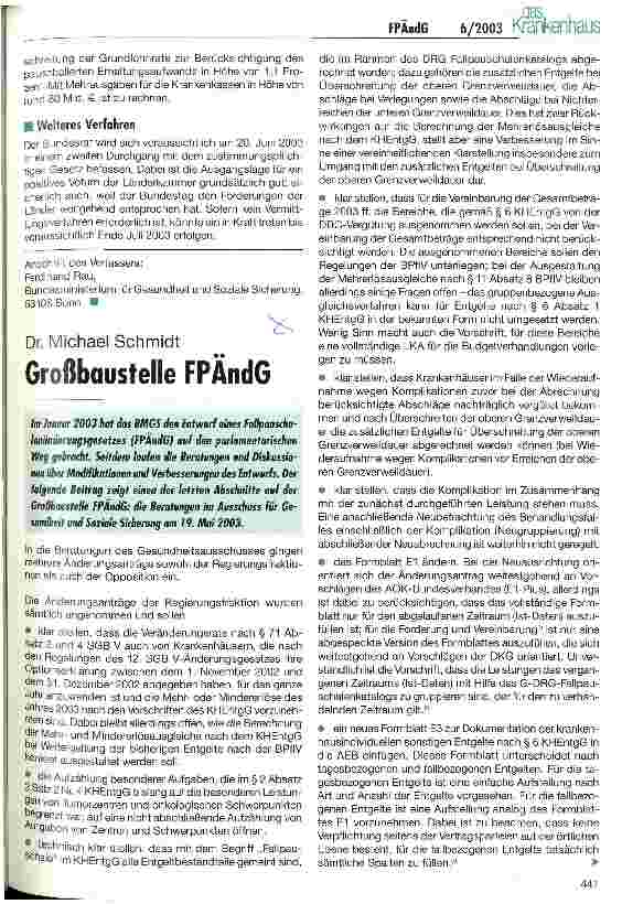 Vorschauseite 3: Bundestag beschließt einstimmig Fallpauschalenänderungsgesetz