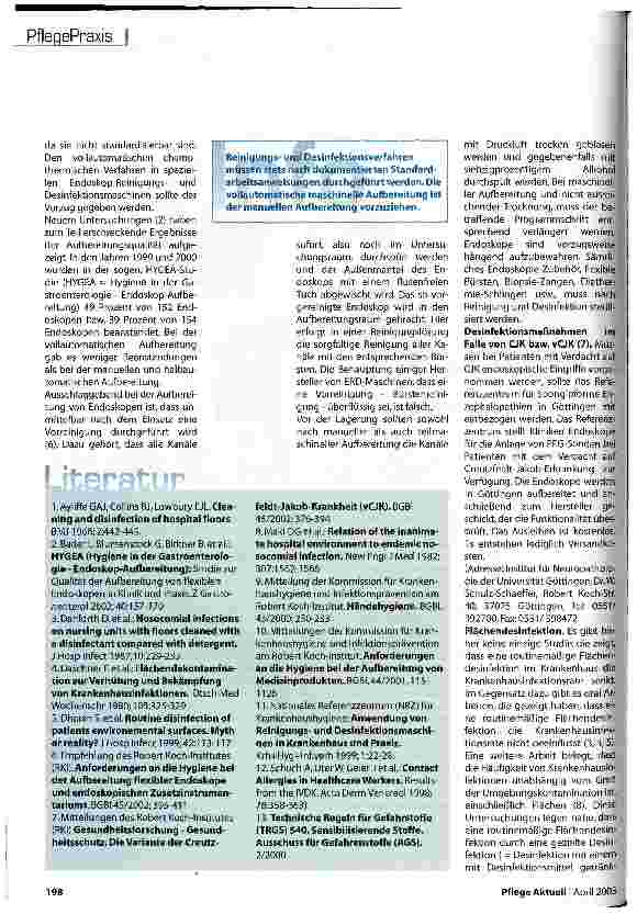 Vorschauseite 3: Mit Maß & Ziel Gewußt wie: Sinnvolle Desinfektion in der Klinik