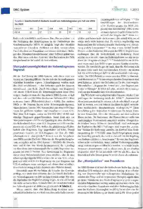Vorschauseite 2: Wie manipulierbar sind DRGs? (II)
