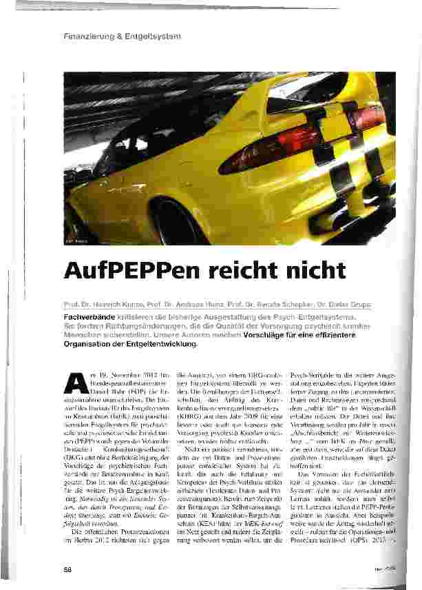 Vorschauseite 1: AufPEPPen reicht nicht