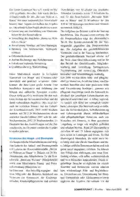 Vorschauseite 2: Zusammenarbeit in der Praxis „Unser NETZ e. V. in Lenningen und Owen, Baden-Württemberg