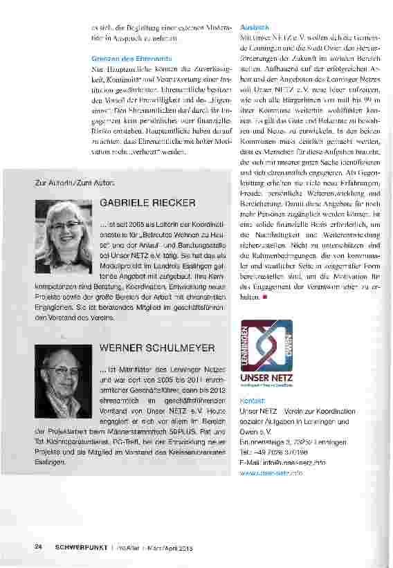 Vorschauseite 5: Zusammenarbeit in der Praxis „Unser NETZ e. V. in Lenningen und Owen, Baden-Württemberg