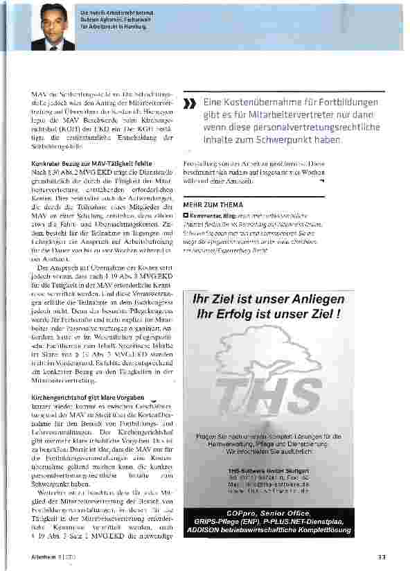 Vorschauseite 2: Einrichtung muss Kosten für Fortbildung nicht immer tragen