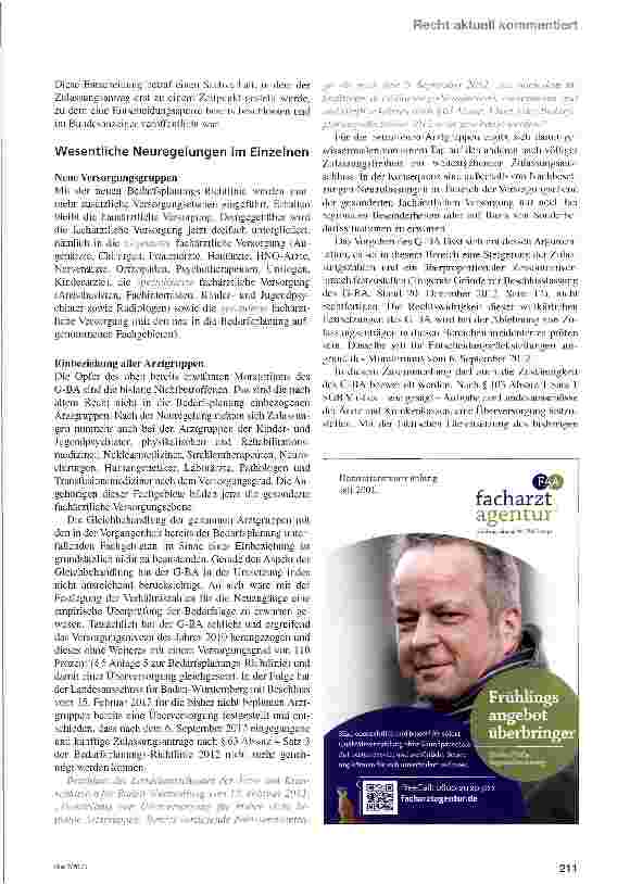 Vorschauseite 3: Neue Bedarfsplanung in der vertragsärztlichen Versorgung