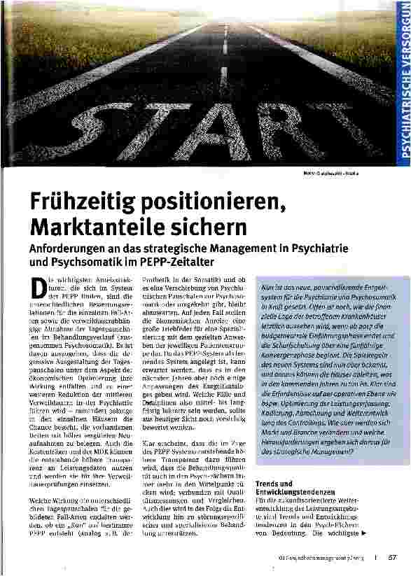 Vorschauseite 1: Frühzeitig positionieren, Marktanteile sichern