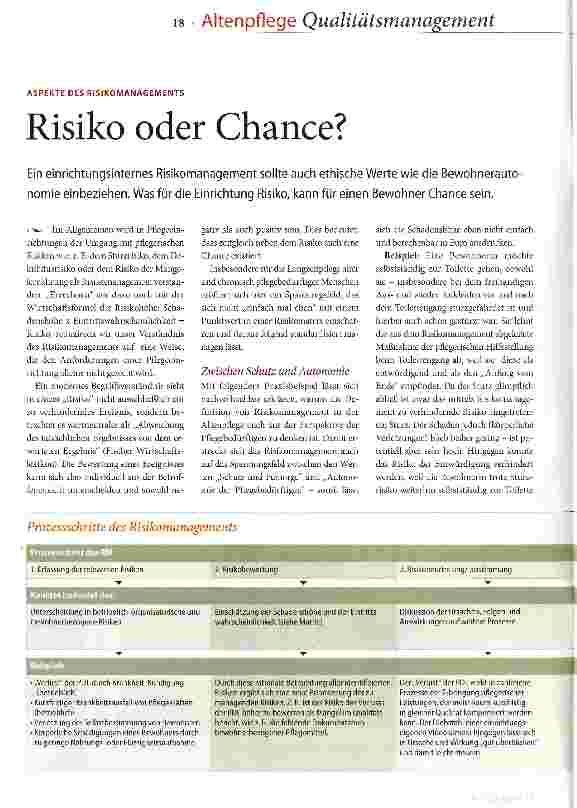 Vorschauseite 1: Risiko oder Chance?