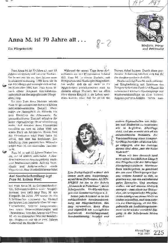 Vorschauseite 1: Anna M. ist 79 Jahre alt...