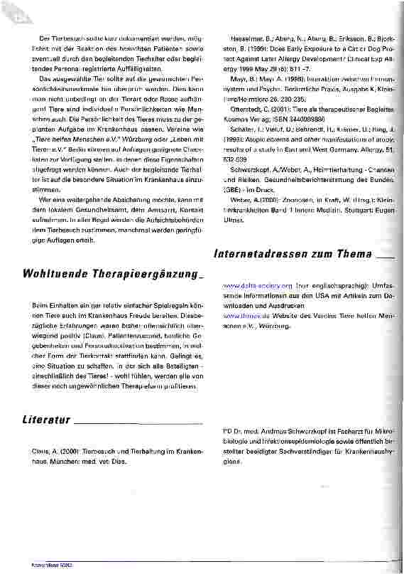 Vorschauseite 6: Tiere im Krankenhaus