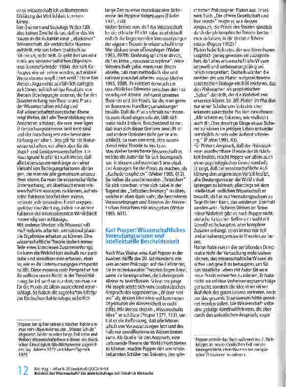 Vorschauseite 4: Reinheit der Wissenschaft? Die Wahrheitsfrage seit Friedrich Nietzsche