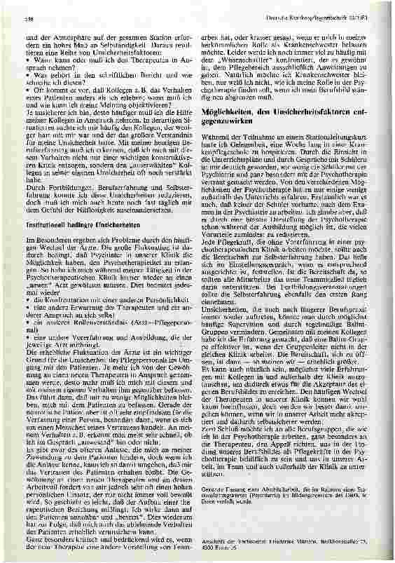Vorschauseite 2: Erfahrungen einer Kinderkrankenschwester bei der Arbeit in einer psychotherapeutischen Klinik