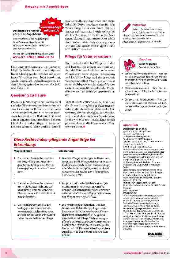 Vorschauseite 2: Häusliche Krankenpflege für Angehörige
