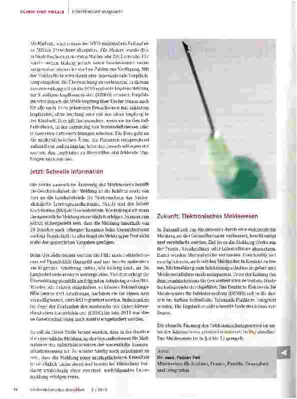 Vorschauseite 2: Neues zum Infektionsschutz