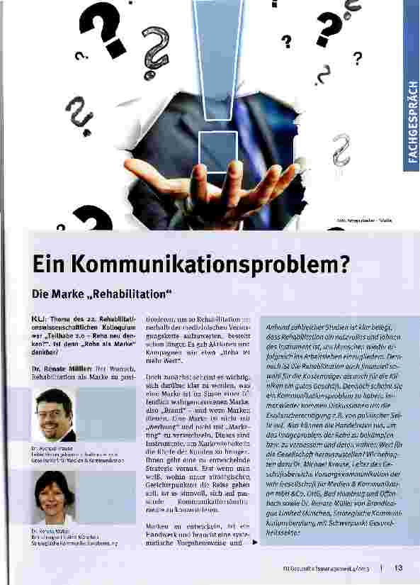 Vorschauseite 1: Ein Kommunikationsproblem?