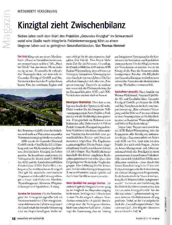 Vorschauseite 1: Kinzigtal zieht Zwischenbilanz