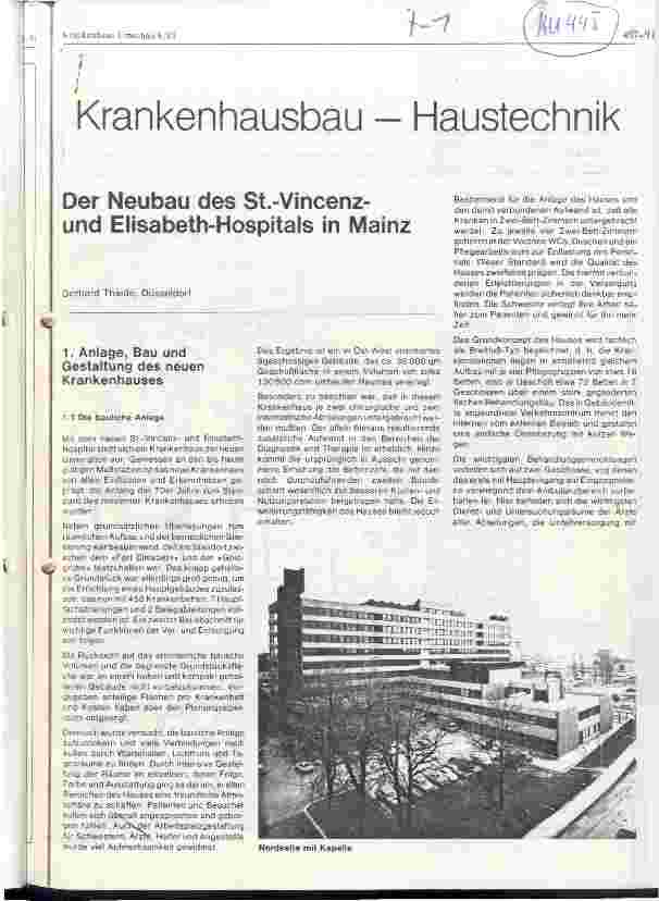 Vorschauseite 1: Der Neubau des St.-Vincenz-und Elisabeth-Hospitals in Mainz