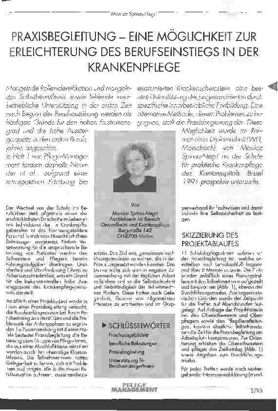 Vorschauseite 1: Praxisbegleitung - eine Möglichkeit zur Erleichterung des Berufseinstiegs in der Krankenpflege