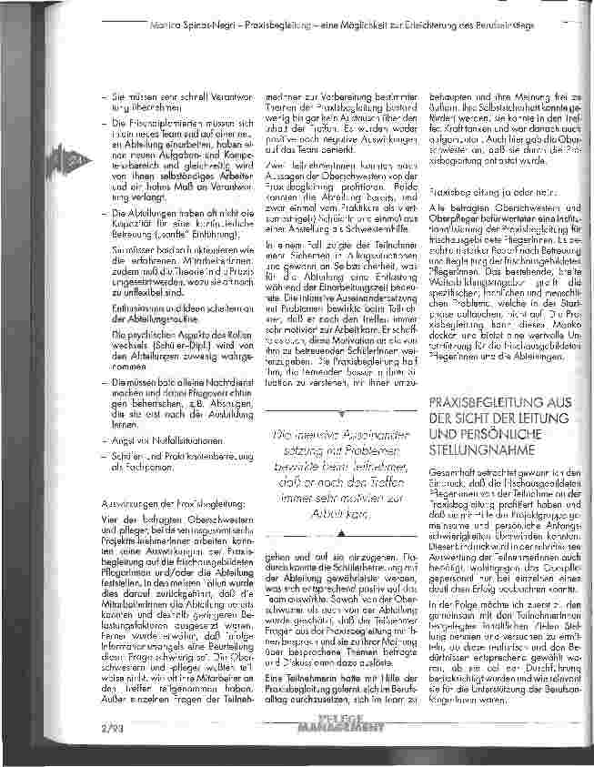 Vorschauseite 4: Praxisbegleitung - eine Möglichkeit zur Erleichterung des Berufseinstiegs in der Krankenpflege