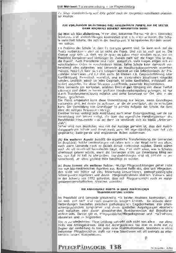 Vorschauseite 2: Transferunterstützung in der Pflegeausbildung