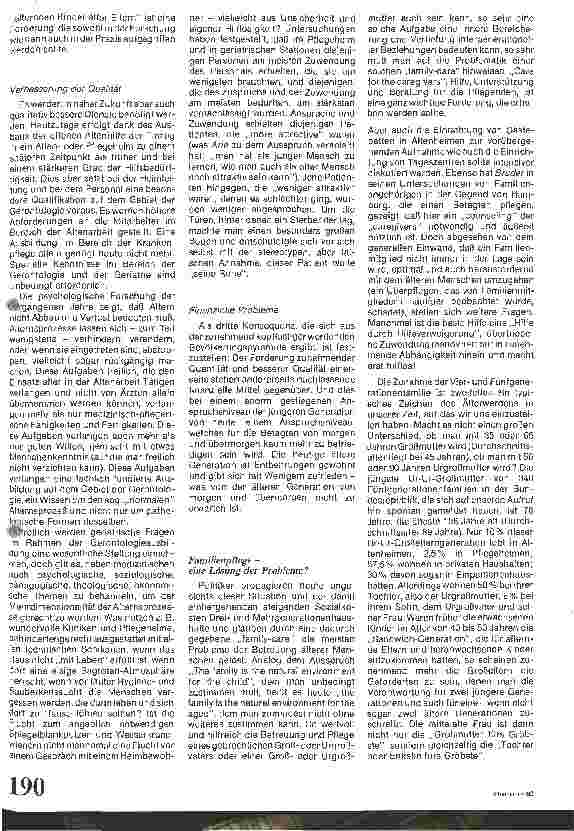 Vorschauseite 3: Künftige Altenheimpolitik Trends der Bevölkerungsentwicklung u. deren Konsequenzen