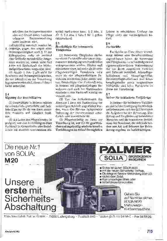 Vorschauseite 2: Verordnung über personelle Anforderungen für Heime Die neue Heimpersonalverordnung (01. 10. 93)