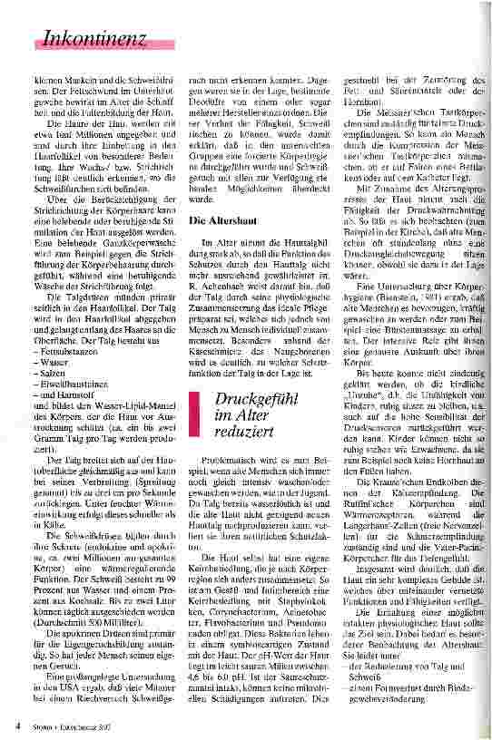 Vorschauseite 2: Hautpflege bei Inkontinenz