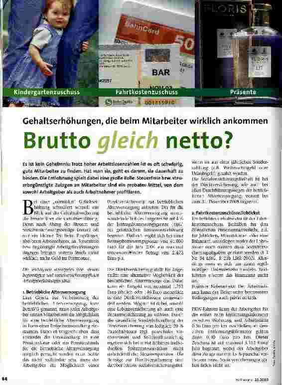 Vorschauseite 1: Brutto gleich netto?