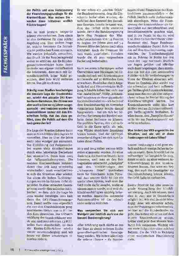 Vorschauseite 2: Kliniken in der Krise