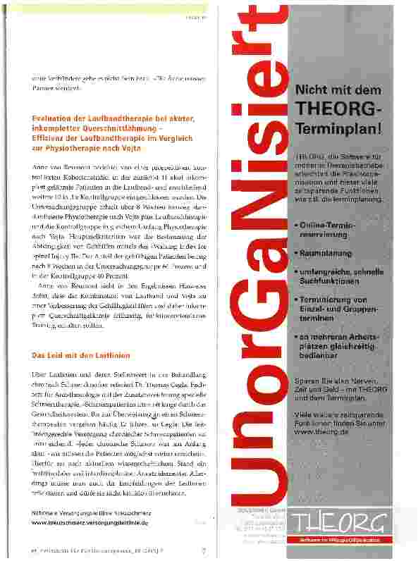 Vorschauseite 2: Forum Physiotherapie im Rahmen des Hauptstadtkongresses Medizin und Gesundheit