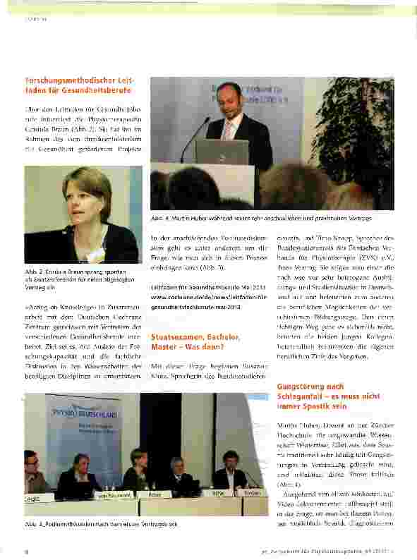 Vorschauseite 3: Forum Physiotherapie im Rahmen des Hauptstadtkongresses Medizin und Gesundheit