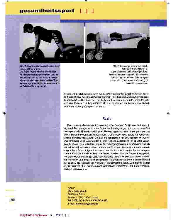 Vorschauseite 6: Reaktive Gelenkstabilität und präventiver Gesundheitssport