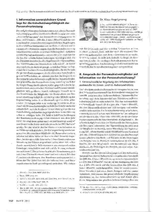 Vorschauseite 2: Der Informationsaustausch innerhalb der Personalvertretung insbesondere im Licht der technischen Verwaltungsmodernisierung