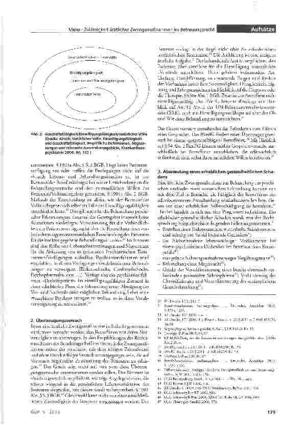 Vorschauseite 4: Zur Zulässigkeit ärztlicher Zwangsmaßnahmen im Betreuungsrecht