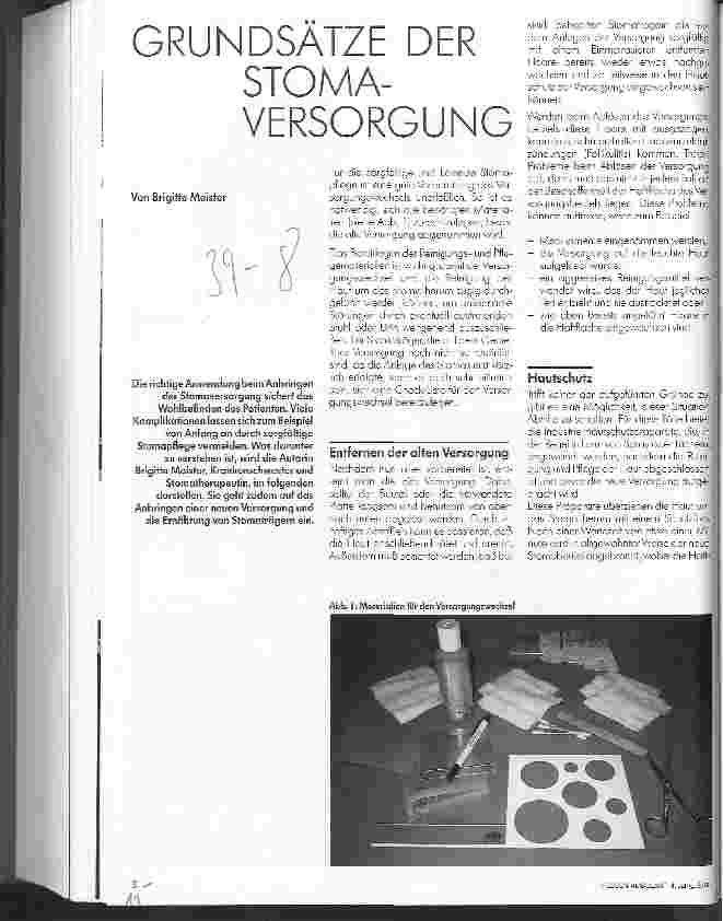 Vorschauseite 1: Grundsätze der Stomaversorgung