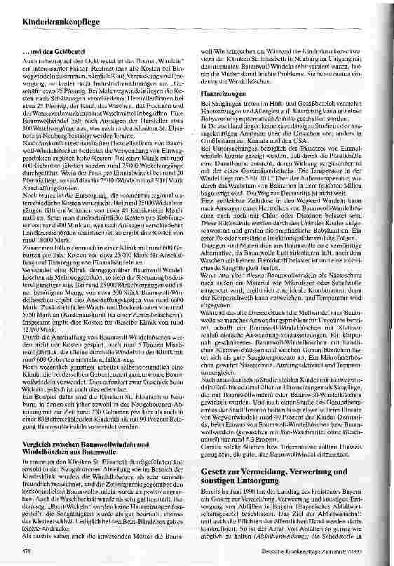 Vorschauseite 3: Baumwollwindeln versus Einmalwindeln