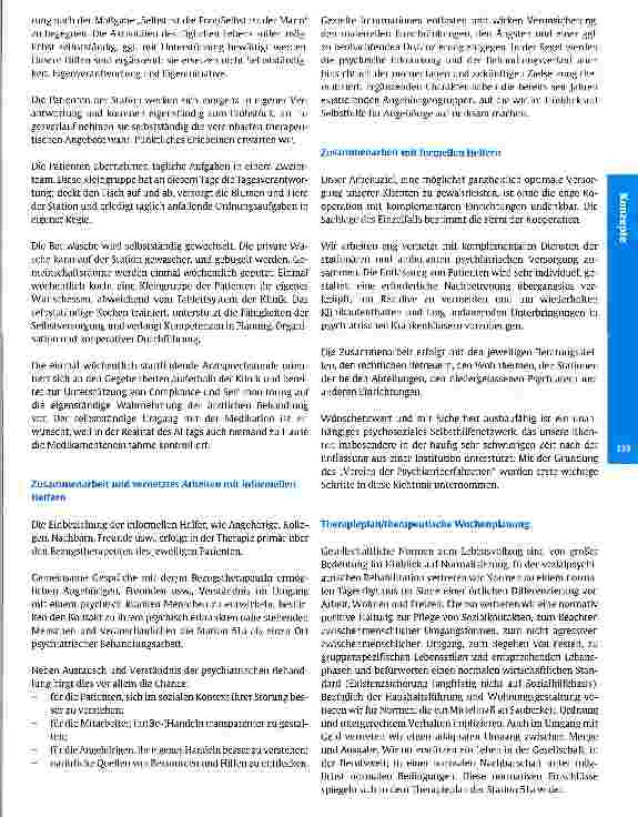 Vorschauseite 6: Die Soziotherapiestation der Abt. Sozialpsychiatrie und Psychotherapie der Medizinischen Hochschule Hannover (MHH) Stationäre Soziotherapie und Rehabilitation