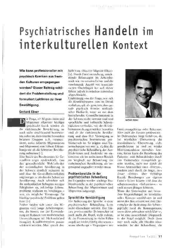 Vorschauseite 1: Psychiatrisches Handeln im interkulturellen Kontext