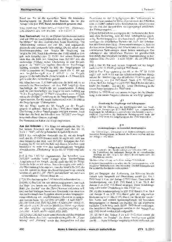 Vorschauseite 2: Leitender Sportlehrer Bundeswehr -Überleitung in Entgeltgruppen des TVöD -Zusage eines übertariflichen Anspruchs TVÜ-Bund §§4, 23, Anlage 5 zu §23 Nr.8