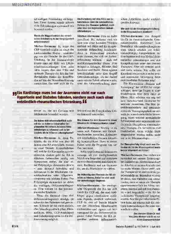 Vorschauseite 2: Viele Erkrankungen müssen systemisch neu bewertet werden