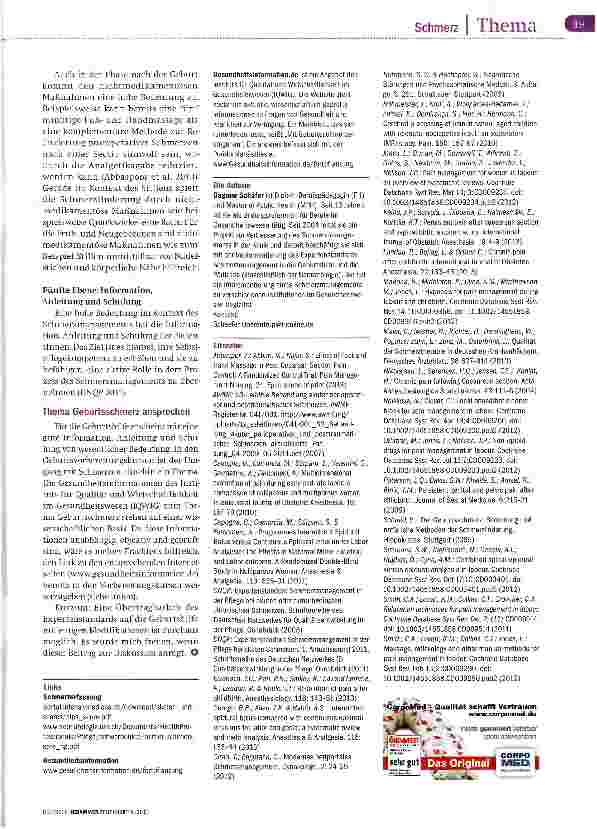 Vorschauseite 5: Damit Schmerzen nicht chronisch werden. ..