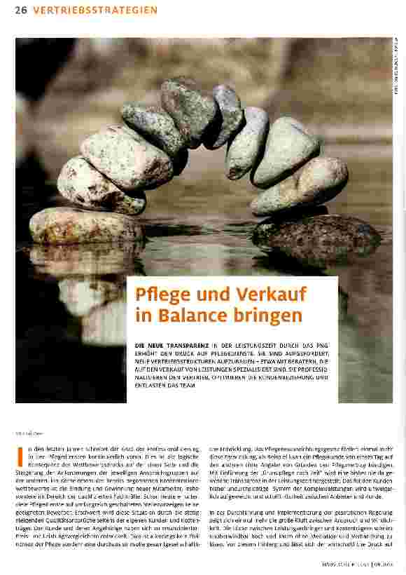 Vorschauseite 1: Pflege und Verkauf in Balance bringen