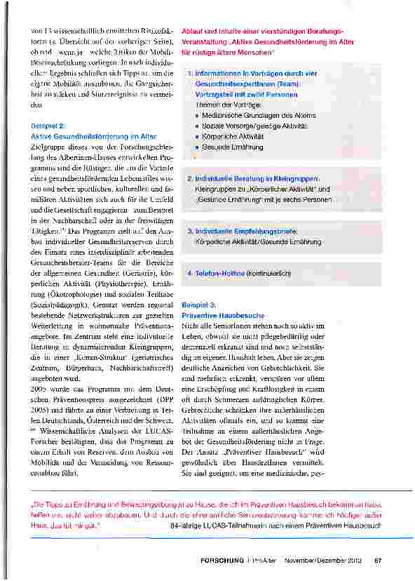 Vorschauseite 4: Wissen schafft Gesundheit